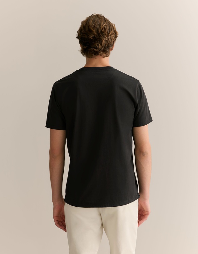 Trenery - Organically Grown Cotton Crew T-shirt in Black