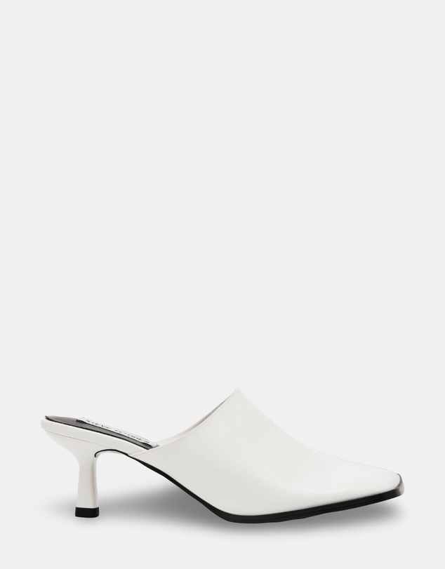Steve Madden - Dempsey White Leather Heels