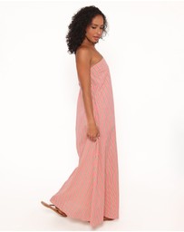 Petal & Pup - Soph Strapless Maxi Dress - Pink Stripe