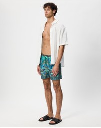 Camilla - Mid Length Boardshorts With Elastic Waist