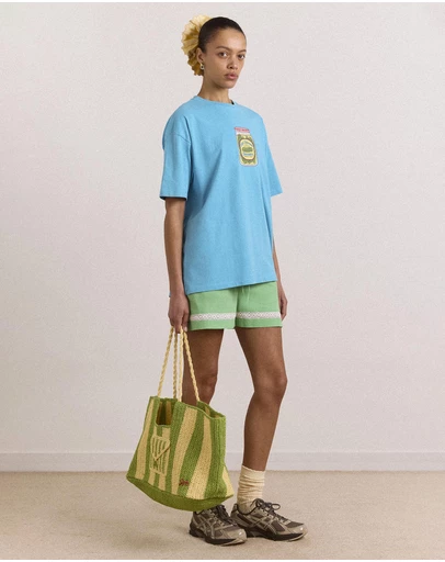 Damson Madder - Orla Oversized Raffia Beach Bag