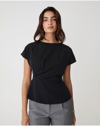 Forcast - Bonnie Gathered Peplum Top