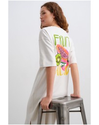 NEXT - Short Sleeve Crew Neck Jersey Back Graphic Midi Dress