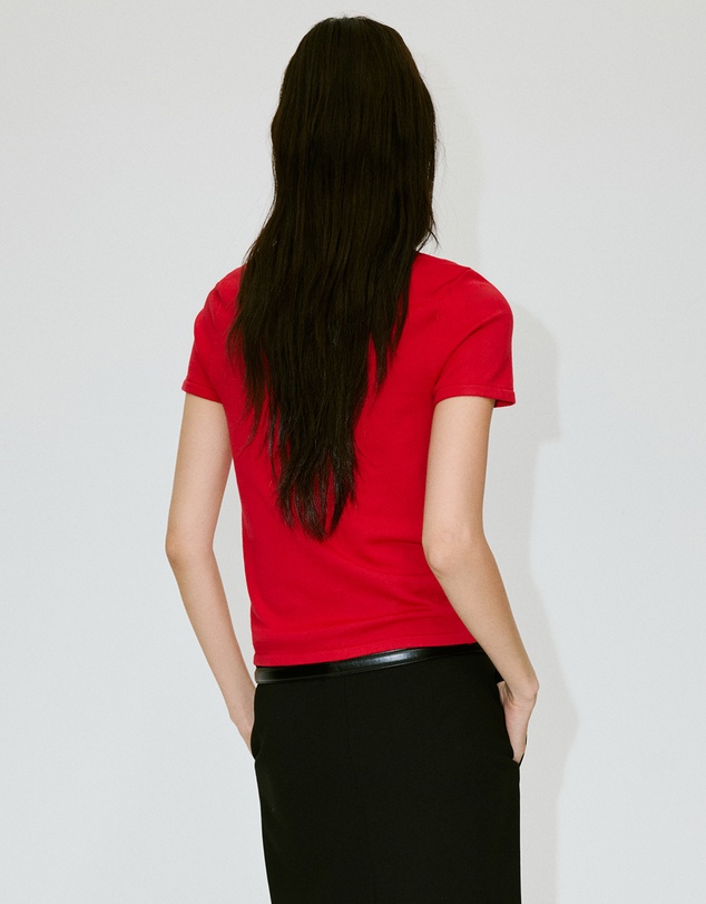 M.N.G - Short Sleeve Fine-Knit Sweater