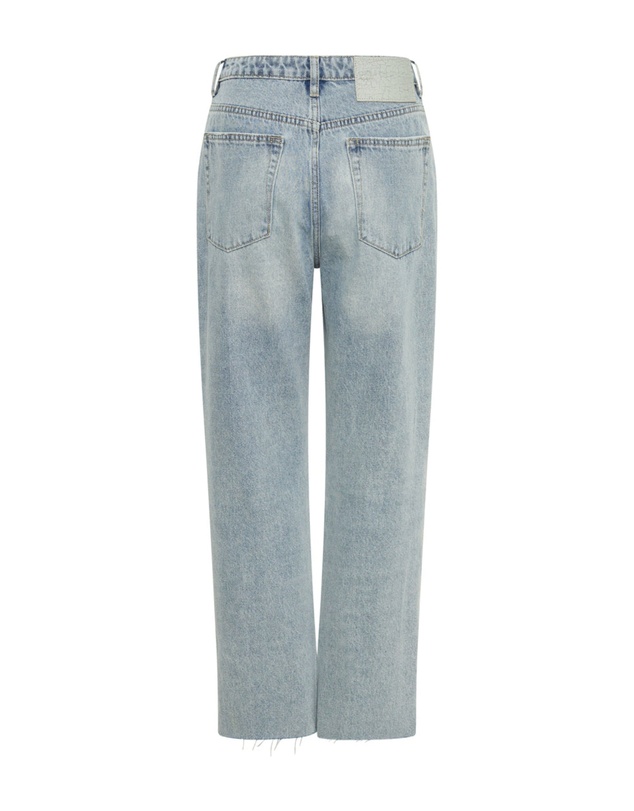 ONE TEASPOON - Fleetwood Zipped Hooligans Mid Waist Relaxed Cropped Jeans