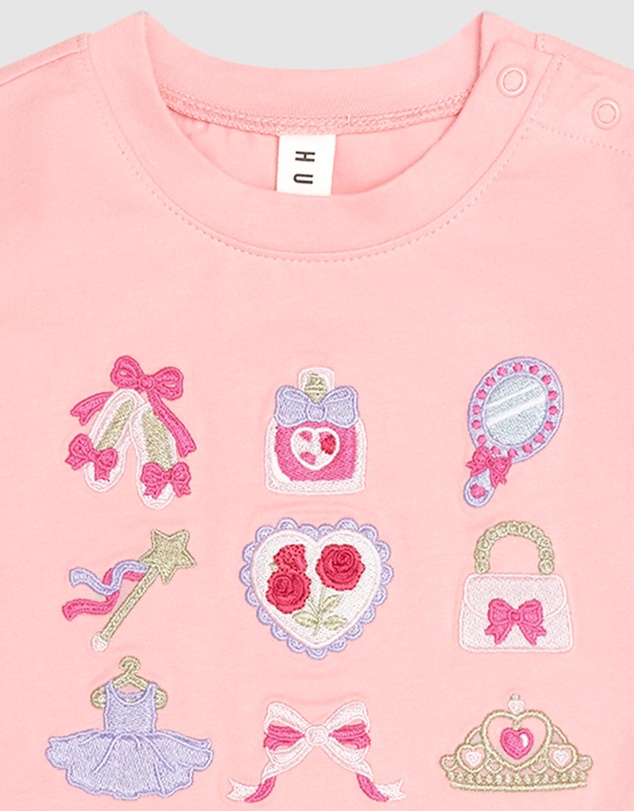 Huxbaby - Ballerina Hux Embroidered Tee - Babies-Teens