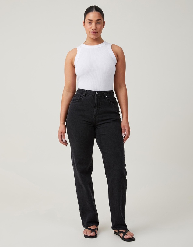 Cotton On - Curvy Straight Stretch Jeans