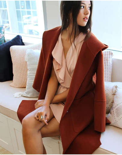 Belle & Bloom - Walk This Way Wool Blend Hooded Coat
