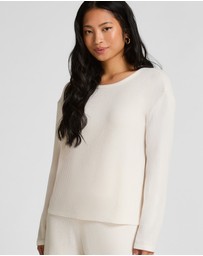 Hunkemoller - Long Sleeve Brushed Rib Jersey Top
