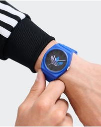adidas Originals - Project Two Analogue 38mm Black Dial and Blue Resin Strap