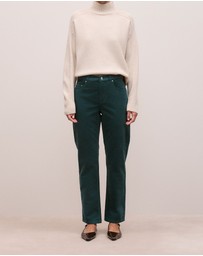 Trenery - Cord Five Pocket Boyfriend Pant in Forest