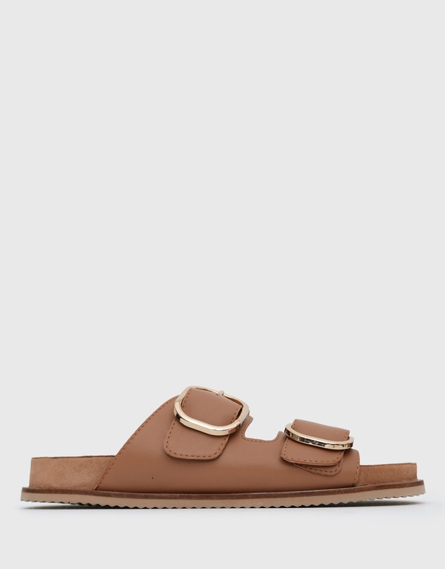 Betts - Margot Leather Buckle Slides