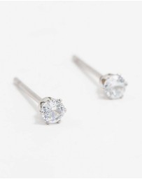Lovisa - Waterproof Stainless Steel Cubic Zirconia Stud Earrings 3 MM