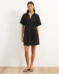 Atmos&Here - Britt Linen Blend Belted Mini Dress