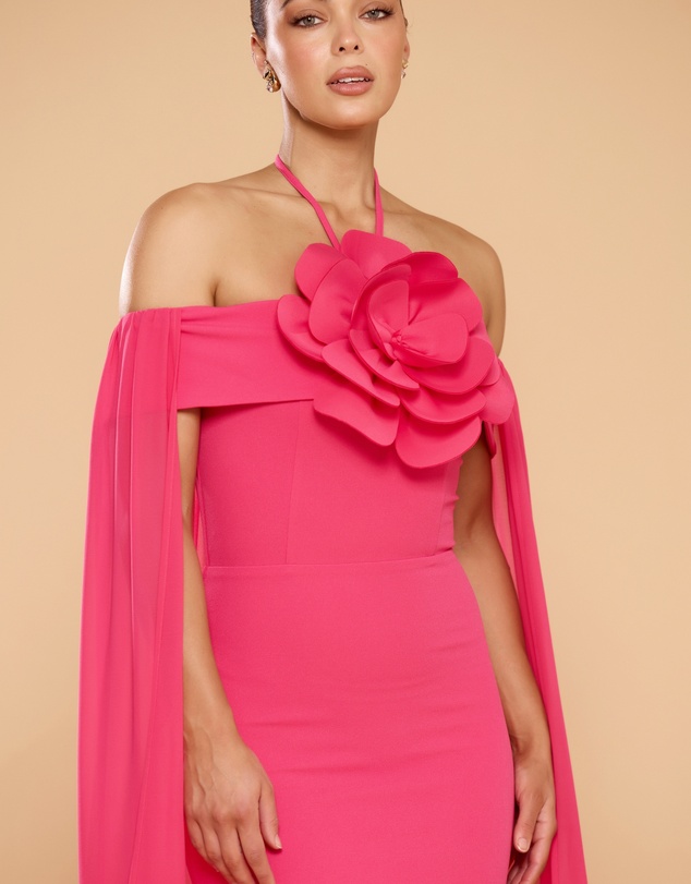 CATHERINE FERRARO - Chloe Cape Halter Gown