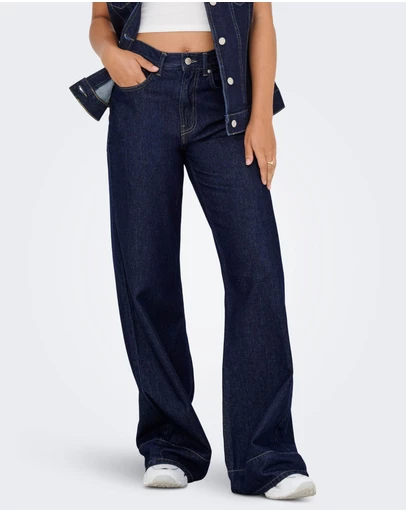 ONLY - Linea High Waisted Wide Leg Jeans