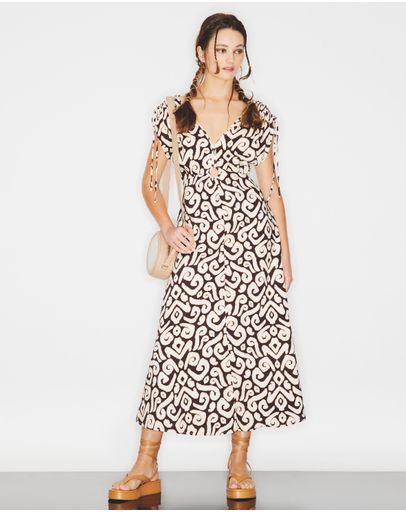 Espresso Ikat Print