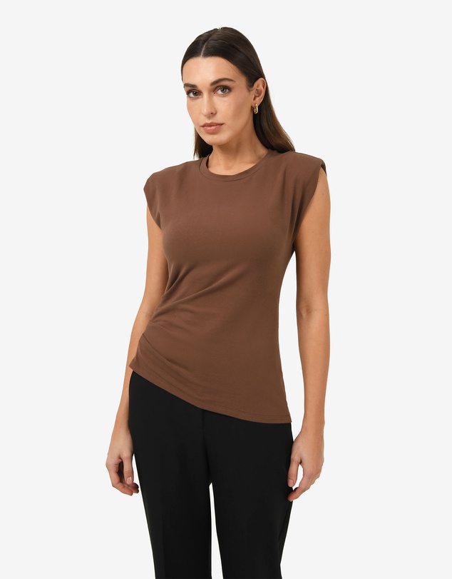 Forcast - Sarah Padded Ruched Jersey Top