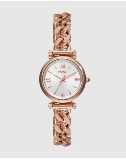 Fossil - Carlie Rose Gold Tone Analogue Watch