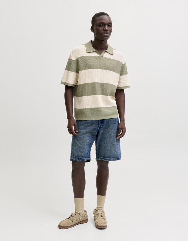 Jack & Jones - Liam Knit Stripe Split Neck Polo