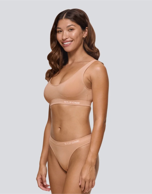 STEP ONE - Women's SmoothFit Padded Bra - Pink Beige