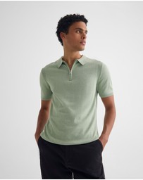 Oxford - Otis Zip Neck Knitted Polo