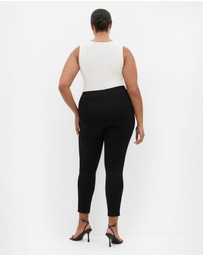 City Chic - Plus size Cora Ponte Legging - black