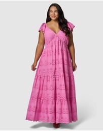 Something 4 Olivia - Violet Broderie Maxi Dress