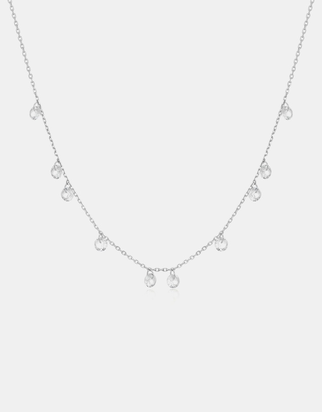 Ania Haie - Ania Haie Silver Droplet Station Necklace