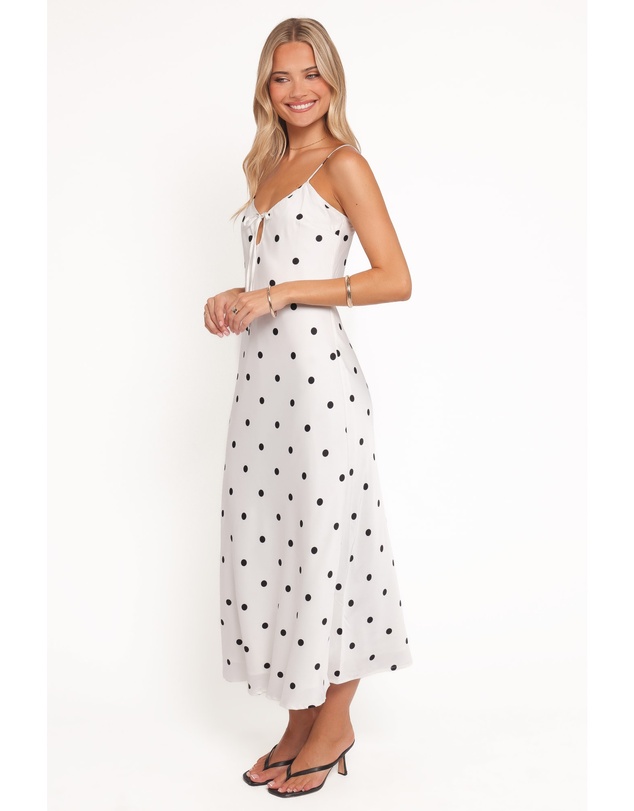 Petal & Pup - Jamila Midi Dress - White Polka Dot