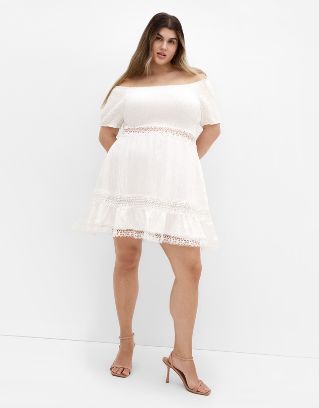 City Chic - Aura Lace Hem Dress