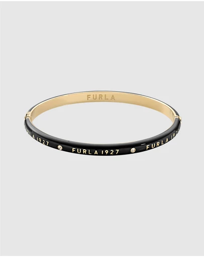 Furla - Furla 1927 Colour Edition Gold-Tone Black Enamel Bangle