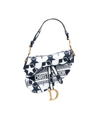 Pre-Loved by Azura Reborn - Pre-Loved Embroidered Canvas Stars Saddle Bag