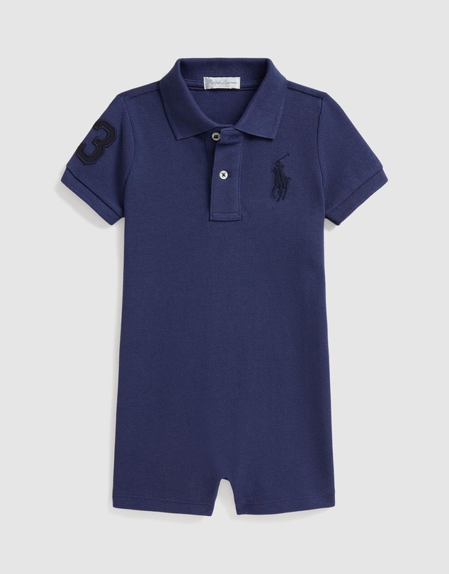 Polo Ralph Lauren - Big Pony Cotton Mesh Polo Shortall - Kids