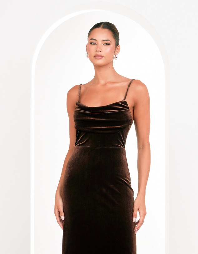 Pilgrim - Berlin Cowl Neck Velvet Gown