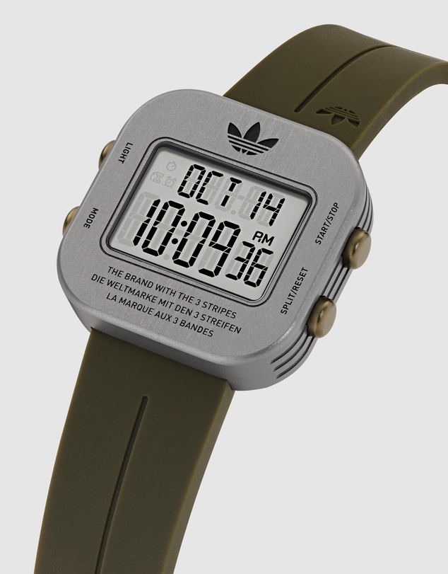 adidas Originals - Adaptik One 38mm Green Silicone Strap Watch