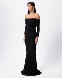 Norma Kamali - 3/4 Sleeve Cowl Neck Fishtail Gown