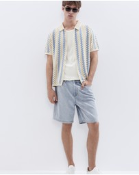 UNISON - Stripe Crochet Button Thru