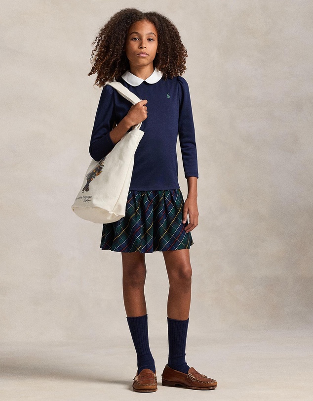 Polo Ralph Lauren - Plaid-Skirt Ponte Dress - ICONIC EXCLUSIVE - Teens