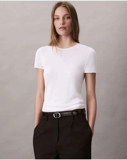 Calvin Klein - Fine Rib Slim T-Shirt
