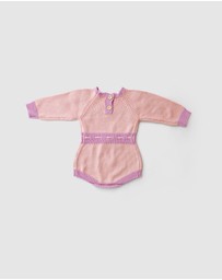 WITH LOVE FOR KIDS - Long Sleeve Knitted Romper - Babies