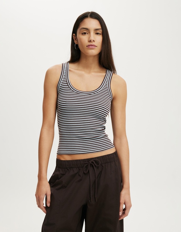 Cotton On - Blake Rib Scoop Tank