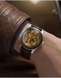TIMEX - Harry Potter x Timex Waterbury Skeleton Automatic 39mm Leather Strap Watch