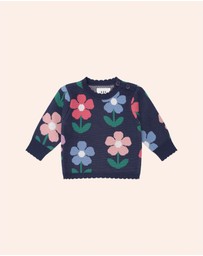 Huxbaby - Flower Field Knit Pullover - Babies