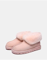 EVERAU - EverAU Ugg Mallow Slipper Sheepskin Upper House Shoes