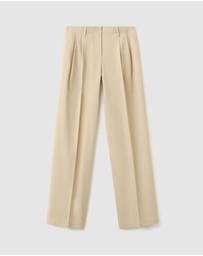 M.N.G - Straight-Leg Pleated Denim Trousers