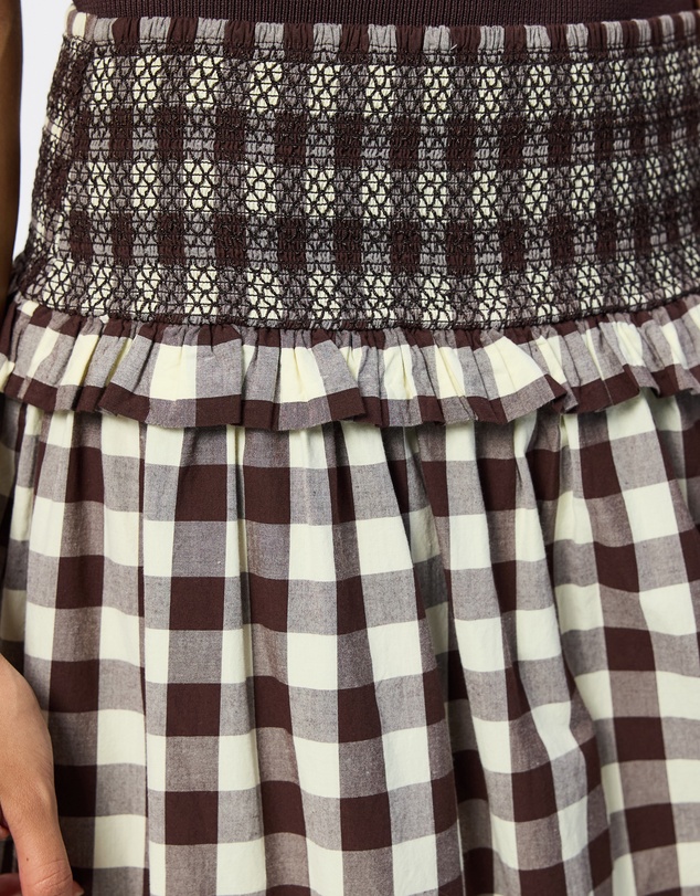 Damson Madder - Ava Ruffle Midi Skirt