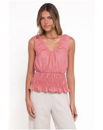 Petal & Pup - Lucilla Shirred Waist Top - Petal Pink