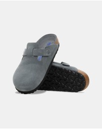 Birkenstock - Boston SFB Tonal Footbed Suede Leather Narrow - Unisex