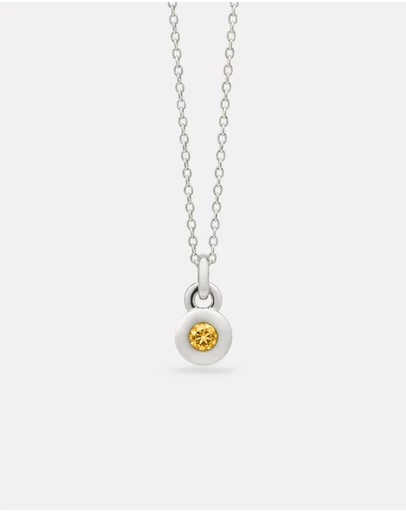 Najo - November Silver & Citrine Birthstone Necklace